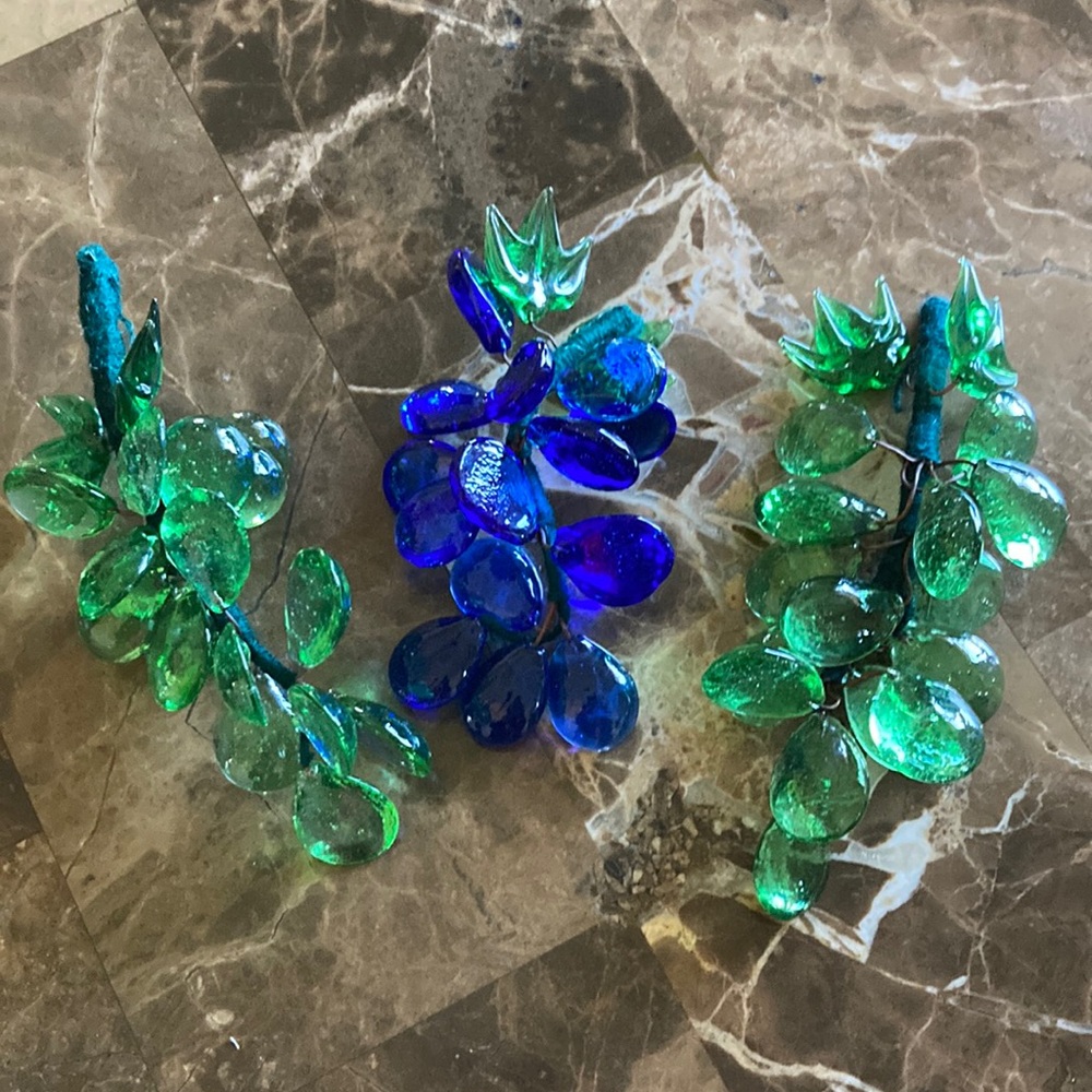 Acrylic Wired Glass Glass Cluster Set of 3